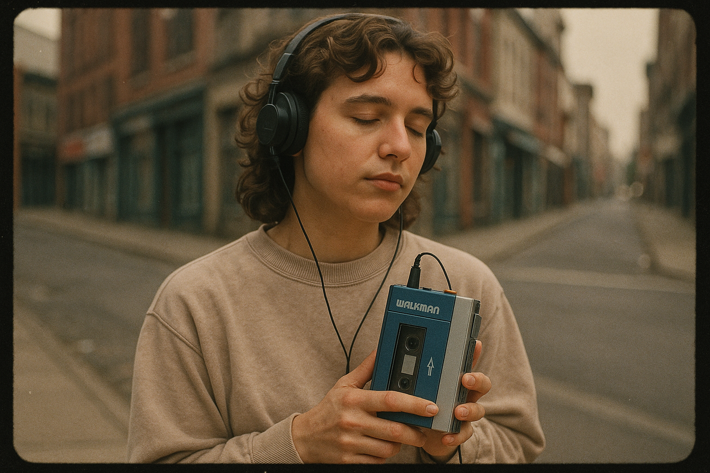 Person with walkman