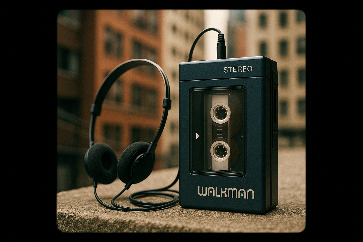Retro cassette walkman